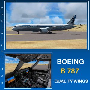 دانلود هواپیمای بویینگ دریم لاینر 787  quality wings